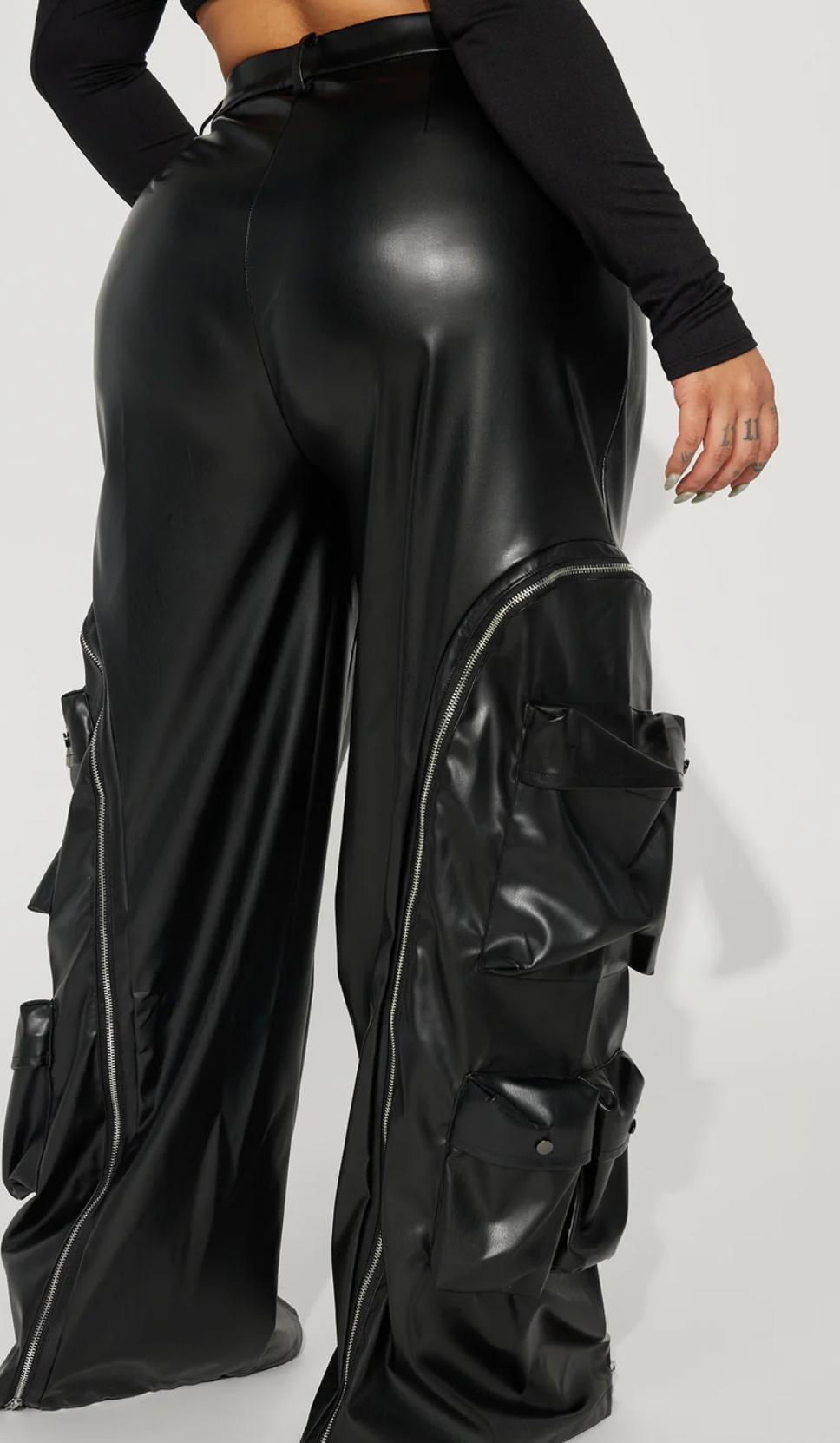 Pantalon Cargo similicuir