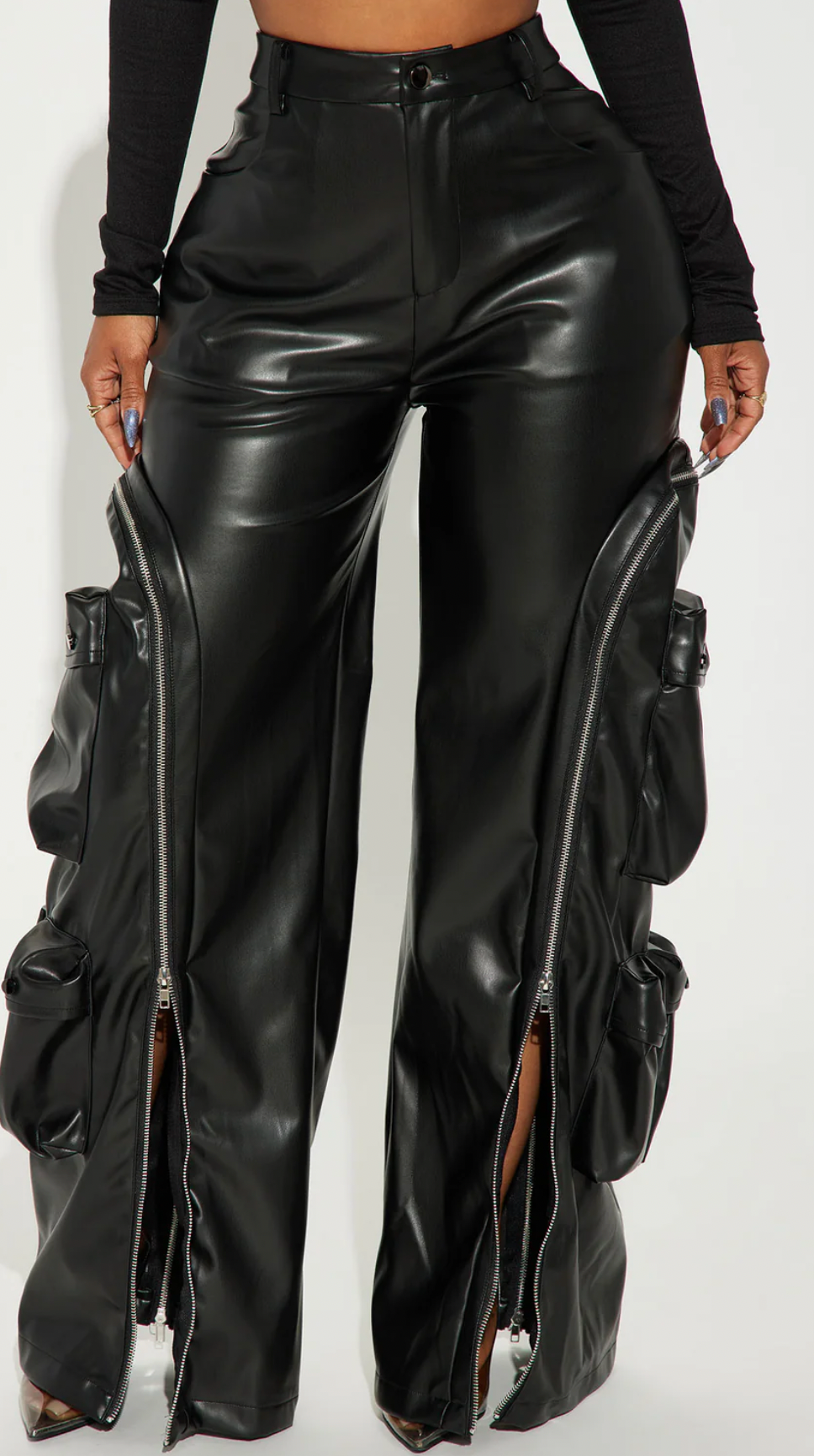 Pantalon Cargo similicuir