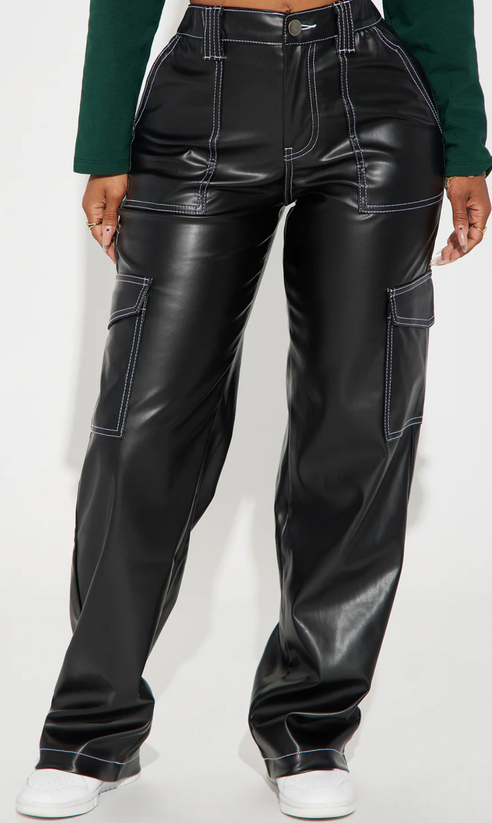 Faux Leather Cargo