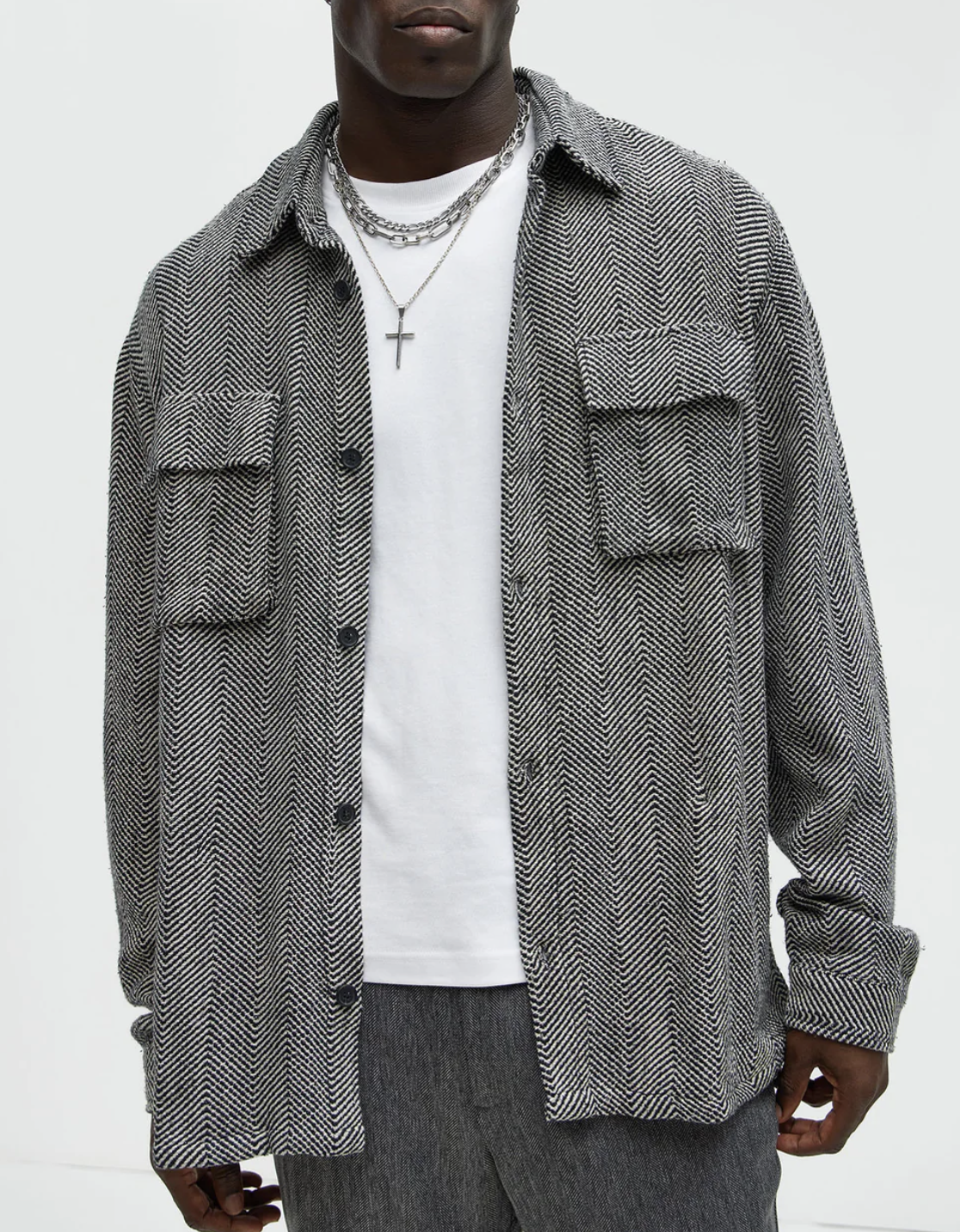 Chemise boutonnée à chevrons Keystone