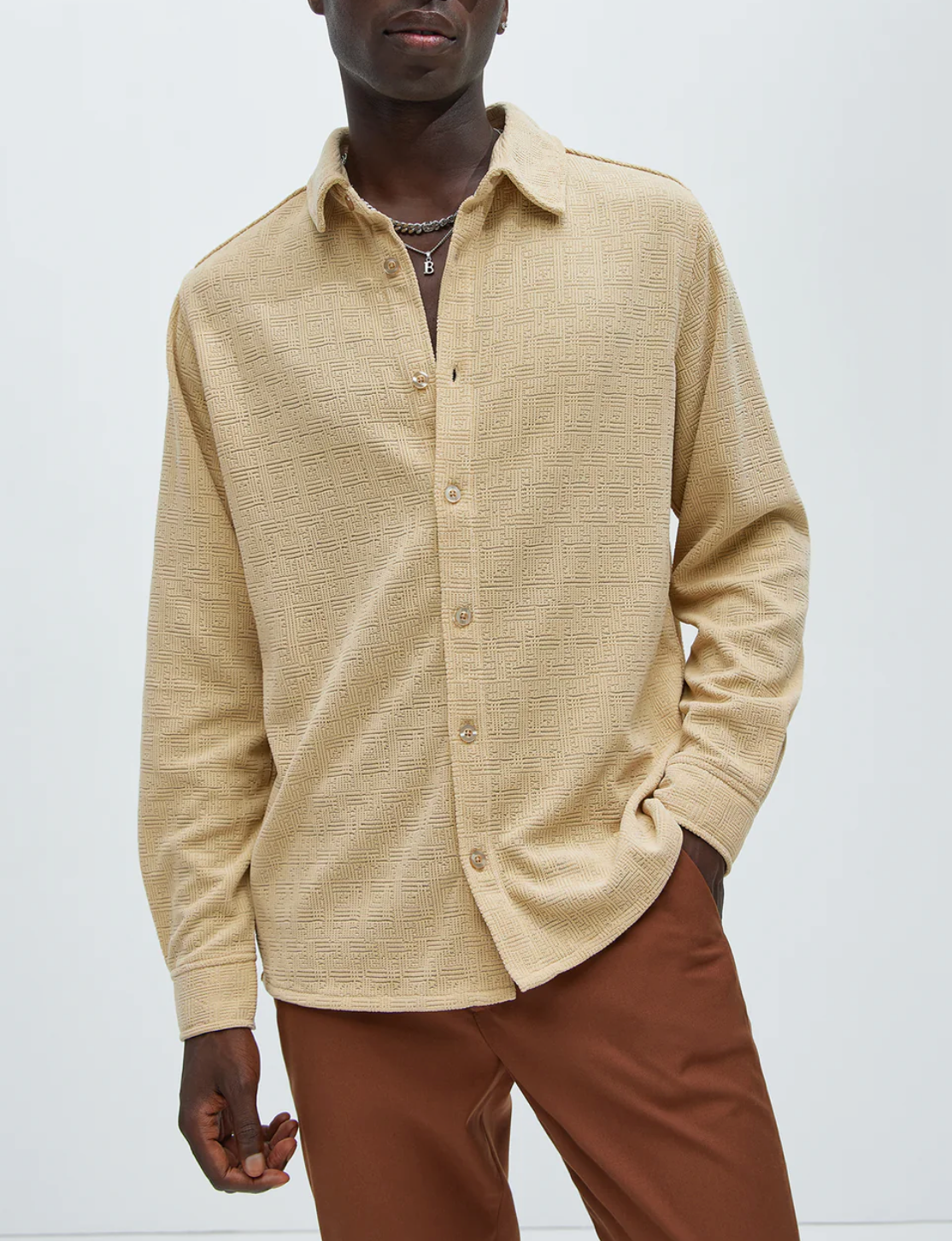 Chemise texturée sans accident
