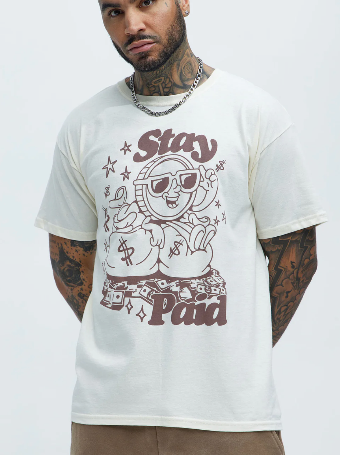 T-shirt à manches courtes « Happily Stay Paid »