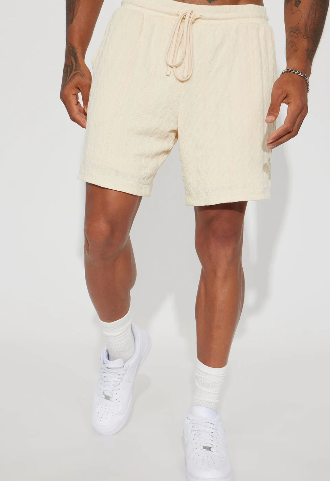 Short en tricot Crème