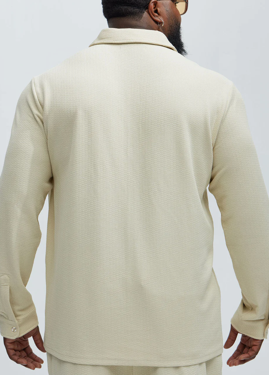Chemise boutonnée texturée
