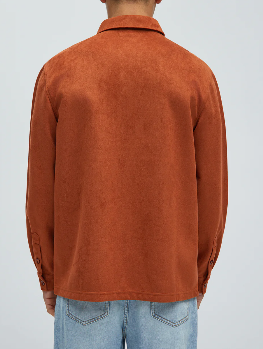 Chemise boutonnée en imitation - Marron