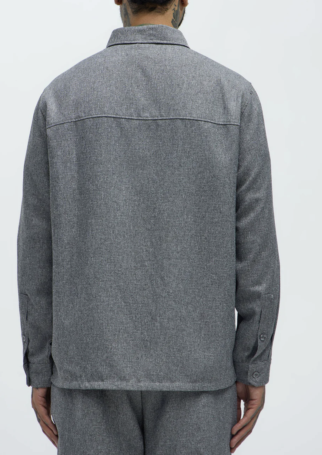 Chemise boutonnée texturée
