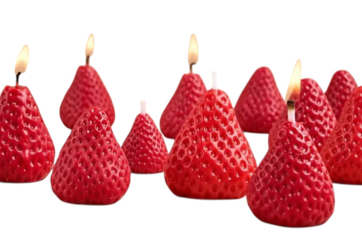 4 Bougies fraises parfumées