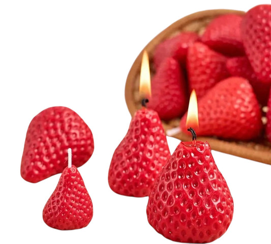 4 Bougies fraises parfumées