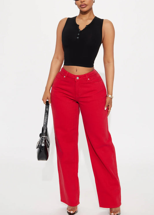 Red jeans