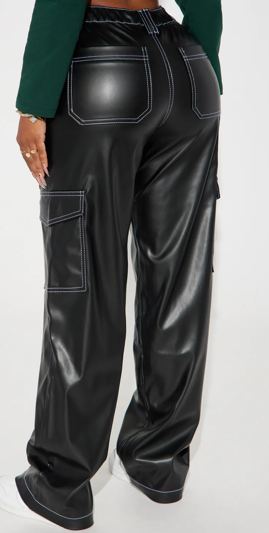 Faux Leather Cargo