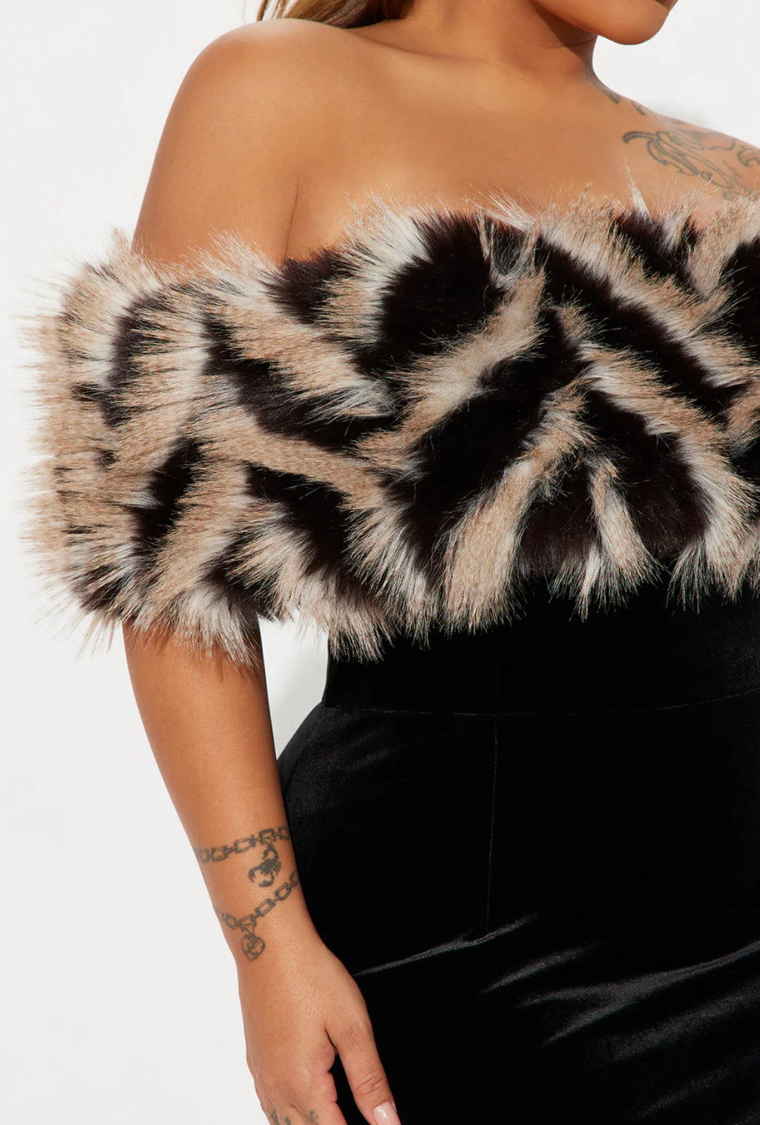 Robe midi en velours